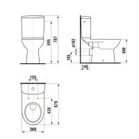 Jika Deep WC mísa kombi, zadní odpad, H8226160002411