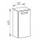 Mereo Leny, koupelnová skříňka nízká 68 cm, závesná, bíla, pravá