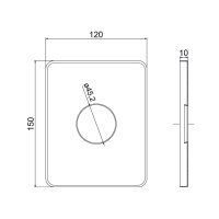 Mereo Kryt hranatý pro podomítkovou baterii bez přepínače, 12x15 cm
