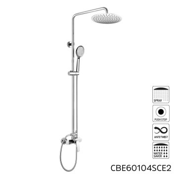 Mereo Sprchová baterie s talířovou kulatou slim sprchou ø 250 mm, nerez