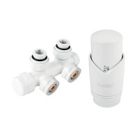 Sada na otopná tělesa se středovým připojením, rohová, bílá, ZTD30WH