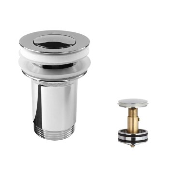 Mereo Výpusť uzavírací se sítkem CLIC-CLAC ø  5/4" celokovová chromovaná s přepadem, vytahovací