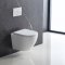 Mereo WC set - Smart flush rimless WC oblé, modul pro sádrokarton, bílé hranaté tlačítko