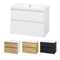 Mereo Opto, koupelnová skříňka s umyvadlem z litého mramoru 81 cm