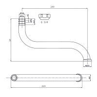Mereo Ramínko kulaté ø 18 mm, 200 mm