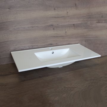 Nábytkové umyvadlo SLIM, 101x46x18 cm, keramické, bílé