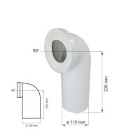 Univerzální odtokové koleno DN 100/D110, 90°