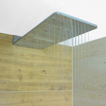 Mereo Talířová sprcha horní, s vodopádem, hranatá 600 x 251 mm, nerez