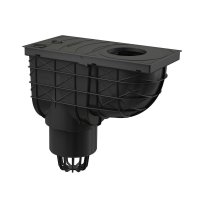 Lapač střešních splavenin přímý DN Ø 110 mm, černá