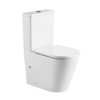 Mereo WC kombi vario odpad, kapotované, Smart Flush RIMLESS, 605x380x825mm, keramické, vč. sedátka
