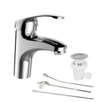 Mereo Umyvadlová stojánková baterie, Sonáta, s výpustí, chrom