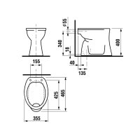 Jika Dino WC stojící, spodní odpad, H8220080000001