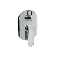 Mereo Sprchová podomítková baterie s přepínačem, Mada, Mbox, oválný kryt, chrom