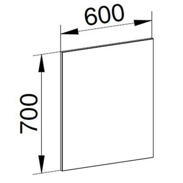 Mereo Zrcadlo 60x70x2 cm
