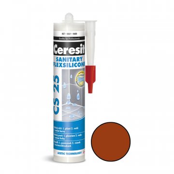 Ceresit CS25 silikon sanitární 280 ml - Barva: Clinker
