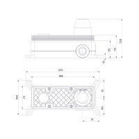 Mereo Mbox jednocestné podomítkové těleso s ramínkem bez krytu