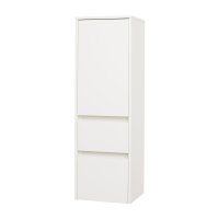 Mereo Opto koupelnová skříňka vysoká 125 cm, levé otevírání, bílá