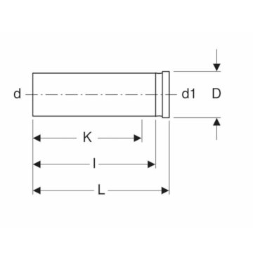 Geberit přímé hrdlo odpadní pro závěsné WC, 366.887.16.1