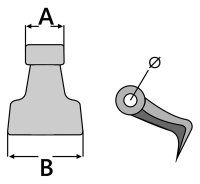 Kladivo pro kladivové mulčovače, lehké