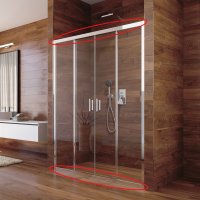 Mereo Vodící profil horní a spodní pro CK80453K, 150 cm, chrom ALU