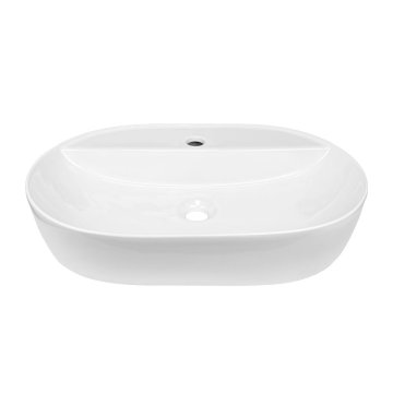 Mereo Umyvadlo na desku bez přepadu, 610x400x120 mm, keramické