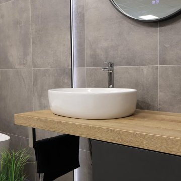 Mereo Umyvadlo na desku bez přepadu, Doren, 520x400x130 mm, slza, keramické