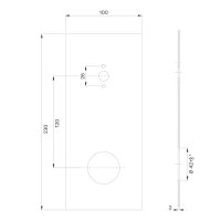 Mereo Dita jednocestná podomítková baterie s ramínkem, s hranatým krytem