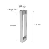 Mereo Madlo pro sprchové kouty a dveře LIMA - CK608xxK, CK804xxK,CK805xxK a CK809xxK, rozteč 160 mm
