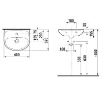 Jika Lyra Plus umývátko 45x37 cm, H8153820001041