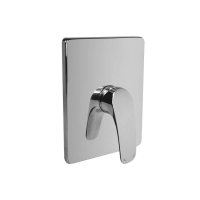 Mereo Sprchová podomítková baterie bez přepínače, Eve, Mbox, hranatý kryt, chrom