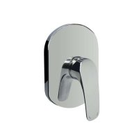 Mereo Sprchová podomítková baterie bez přepínače, Eve, Mbox, oválný kryt, chrom