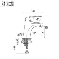 Mereo Umyvadlová stojánková baterie, Sonáta,  s clic-clac CH03P, chrom