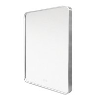 Getmi zrcadlo hranaté 60x80 cm, LED osvětlení, ocelově šedý rám, II. jakost, drobné škrábance rámu