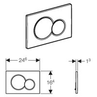 Geberit Sigma01 ovládací tlačítko, alpská bílá, 115.770.11.5