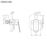 Mereo Podomítková baterie s bidetovou sprchou, Viana, Mbox, oválný kryt, chrom