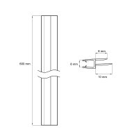 Mereo Stírací lišta silikonová spodní pro CK10111ZP-CK10511ZP, 60 cm, 1 ks