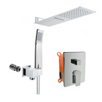 Mereo Sprchová sada s podomítkovou baterií - 3-cestná - hranatý kryt