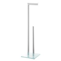 Optima Glass držák toaletního papíru se zásobníkem, chrom/bílá
