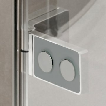 Mereo Sprchové dveře, Novea, 80x200 cm, chrom ALU, sklo Čiré, pravé provedení, nerezový žlab ke stěně