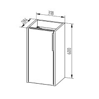 Mereo Vigo, koupelnová skříňka s keramickým umývátkem, 33 cm
