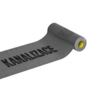 Fólie výstražná KANALIZACE, 300 mm / 70 my, 100 m, šedá