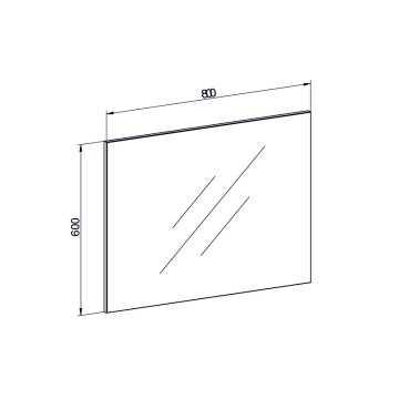 Mereo Zrcadlo 60x80x2 cm