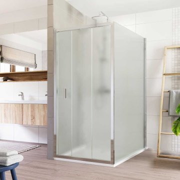 Mereo Sprchový kout, Lima, obdélník, chrom ALU, sklo Point