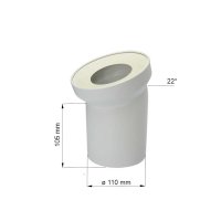 Univerzální odtokové koleno DN 100/D 110, 22°, šikmé