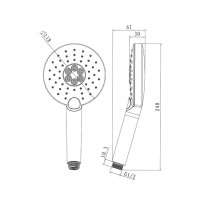 Mereo Ruční sprcha třípolohová ø 12 cm