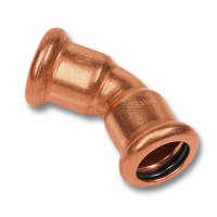 CU Oblouk 6041, 45°, press voda, FxF