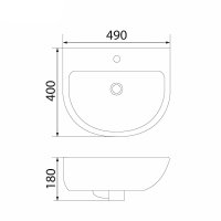 Mereo Keramické umyvadlo 49 cm