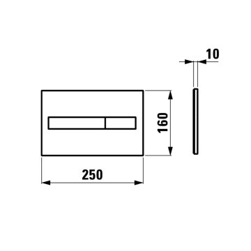Laufen ovládací tlačítko AW1, Dual Flush, chrom, 8.9566.1.004.000.1
