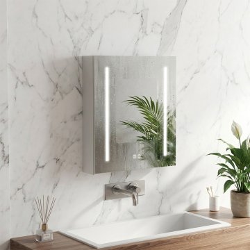 Mereo Koupelnová galerka 60 cm, zrcadlová skříňka, stříbrná
