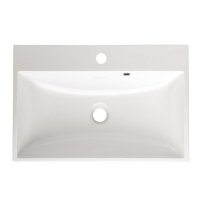 Mereo Aira, koupelnová skříňka s umyvadlem z litého mramoru 61 cm